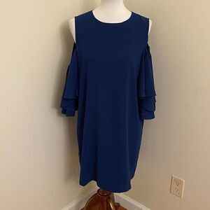 Blaque Label Navy Blue Cold Shoulder Dress Medium